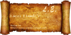 Laczi Elemér névjegykártya